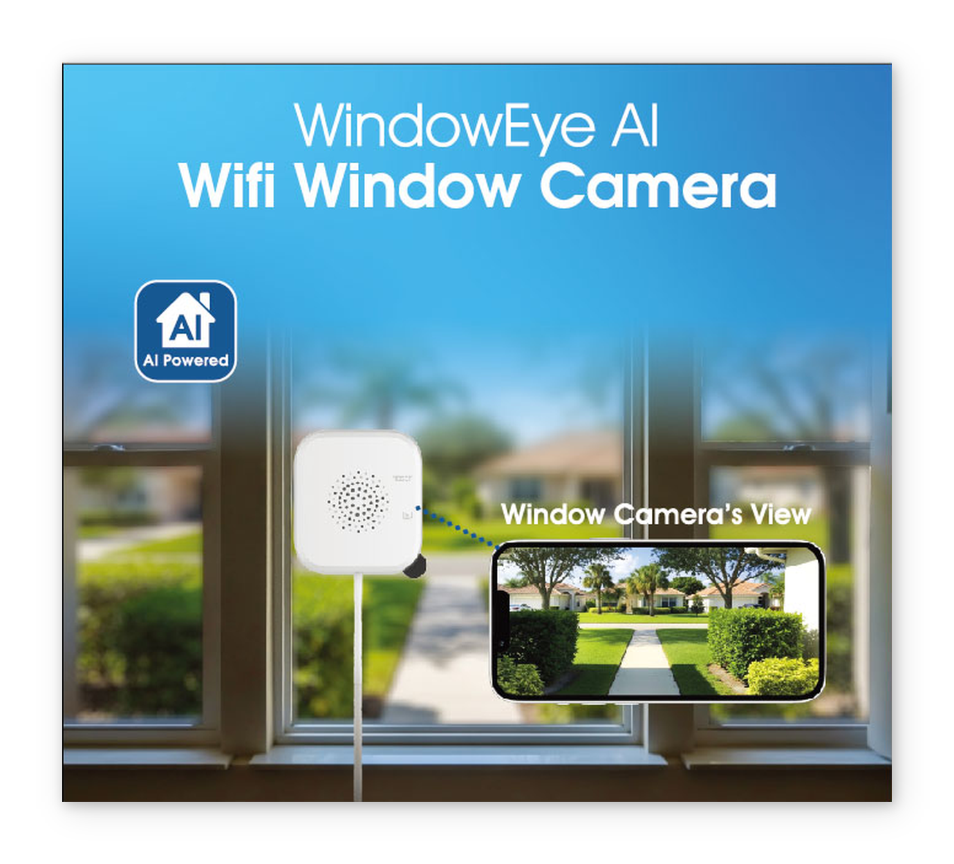 HALOwatch WindowEye AI WiFi Window Security Camera